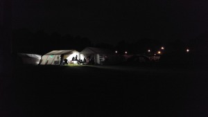 Das Lager bei Nacht